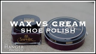 Wax VS Cream Shoe Polish Demonstration [upl. by Osmond]