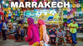 Marrakech Walk — Morocco Walking Tour 4K 60FPS HDR [upl. by Lalad195]