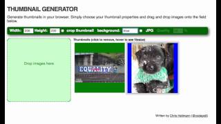 Thumbnail generator in HTML5 canvas with drag and drop [upl. by Cassi]