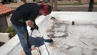 How To Prep And Pressure Wash A Flat Roof Episode  11 [upl. by Noit]