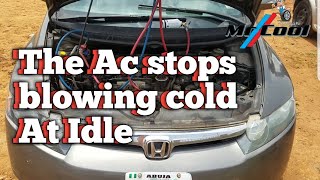 Honda Civic Car Ac Stops Blowing Cold At idle [upl. by Marylin]