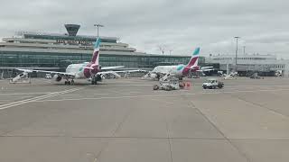 Eurowings EW 008 Abflug aus KölnBonn Airport mit Flug durch den Wolken [upl. by Phail]