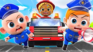 Police Car Ambulance Help Me 🚔🔥 Rescue Vehicles Song  NEW✨ Funny Nursery Rhymes [upl. by Ydaf]