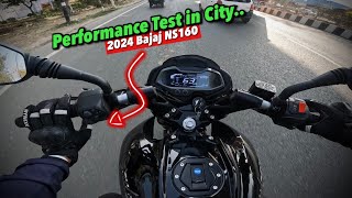 2024 Bajaj Ns160 Ride Review Speed Test and Acceleration🔥 [upl. by Ylenats756]