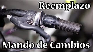 Bici  Reemplazo Cambio de Velocidades GripShift de puño  casero [upl. by Stokes]