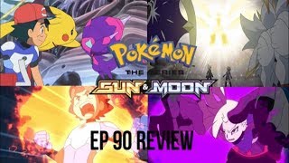 Pokémon Sun and Moon anime episode 90 review Ash Releases Poipole The Light of Ultra Necrozma [upl. by Warfield]