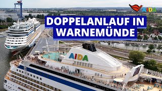 AIDAdiva und AIDAmar  Doppelanlauf in Warnemünde [upl. by Akiria]