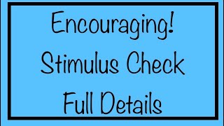 Encouraging 4th Stimulus Check  Full Details [upl. by Gore]