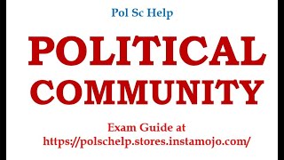 Political Community  Political Obligation [upl. by Ahsiner]