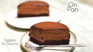 Chocolate Mousse Cake  NoBake Chocolate Mousse Cake Recipe – without Gelatine amp Eggless [upl. by Tate]