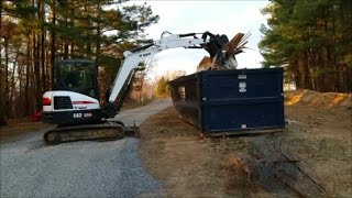 Dumpster Police Stashing Barb Wire in Dumpster with Excavator [upl. by Ecire]