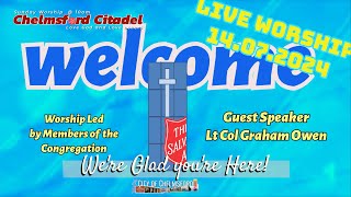 Live Sunday Worship from The Salvation Army Chelmsford Citadel 14072024 [upl. by Ynove]