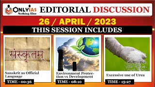 26 April 2023 Editorial amp Newspaper Analysis Official Language Environment Protection Fertilizer [upl. by Musihc]