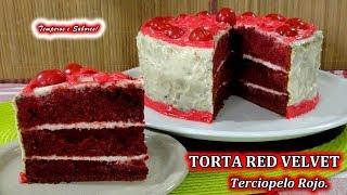 TORTA RED VELVET Terciopelo Rojo increiblemente fácil y deliciosa [upl. by Aelahs]