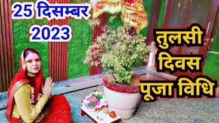 25 दिसंबर तुलसी दिवस पूजा विधि 2023 Tulsi divas Puja vidhi 2023 [upl. by Anzovin451]