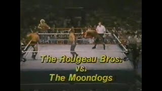 Rougeau Brothers vs Moondogs Championship Wrestling July 26th 1986 [upl. by Driskill]