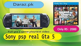 Sony psp real gta 5 release on psp 3000 real gta 5 tested buy on daraz only 2000 rupees umd [upl. by Kellia752]