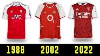 The Evolution of Arsenal Jersey 1869  2022  Arsenal Kits History [upl. by Sillyhp]