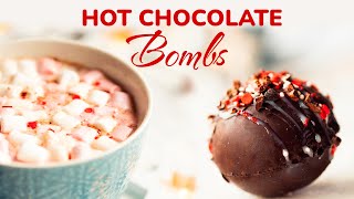 How To Make Easy Holiday Hot Chocolate Bombs  Hot Cocoa Bombs Tutorial [upl. by Egnalos]