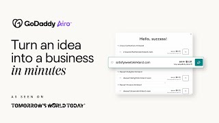 GoDaddy Airo™ Turn an idea into a business in minutes [upl. by Tildi]