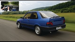 Peugeot 309 GTI 16 ESSAI VIDEO  Doubs dur et dingue avis occasion [upl. by Mosier554]