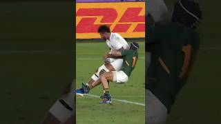 Cheslin Kolbe with a tackle on Courtney Lawes rugby [upl. by Rehportsirhc]