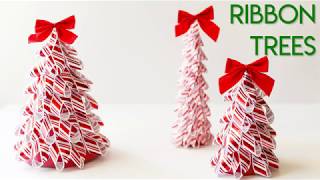 Easy DIY 3D Ribbon Trees [upl. by Ecirbaf]