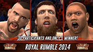 WWE 2K14 Royal Rumble 2014 Full Match Simulation Winner Prediction [upl. by Ailuj932]