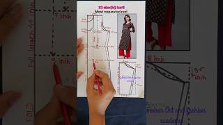 32 Size M kurti😍🥰 easyneckdesign blousedesign drafting trending viral kurti shortvideo [upl. by Ytte]