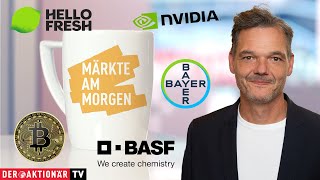 Märkte am Morgen Bitcoin Nvidia AMD Microsoft BASF HelloFresh Rheinmetall Telekom Bayer [upl. by Orelie]