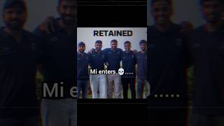 Mi retained players 💀🥶prapanj editzshorts cricket [upl. by Tillman]