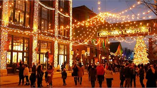 CHRISTMAS Market Village in TORONTO CANADA Winter Village Distillery District 4K [upl. by Yasui698]