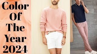 PANTONE Colour Of The Year 2024  Peach Fuzz Color For Men  by Look Stylish [upl. by Dnyletak]