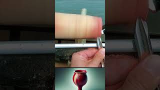 Woodturning a Red Goblet in Minutes  Satisfying Craftsmanship [upl. by Bendite191]