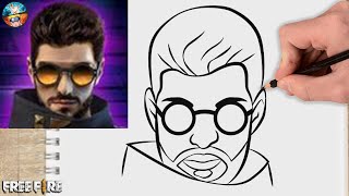 HOW TO DRAW DJ ALOK FREE FIRE FF BUNDLE  DRAWING DJ ALOK FREE FIRE EASY STEP BY STEP [upl. by Elfrieda548]