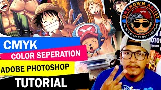 CMYK Color seperation in Photoshop [upl. by Ziom]