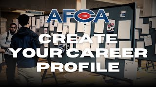 AFCA Career Center  Creating a Profile [upl. by Benedix]