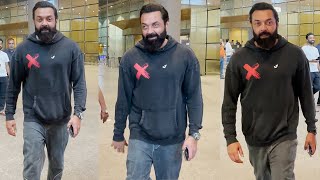 Bobby Deol Returns Mumbai Spotted At Airport  BobbyDeol  Bollywood Mastiz [upl. by Thoer]