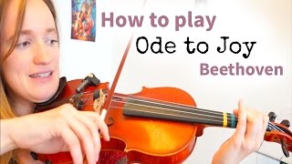 Beethoven  Ode to Joy Simple Version  Easy Beginners Song  Violin Tutorial [upl. by Intirb]