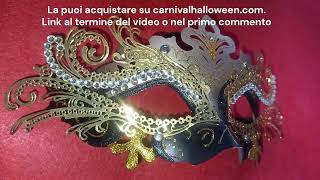 Maschera di Carnevale elegante oro e nera unisex [upl. by Sjoberg]