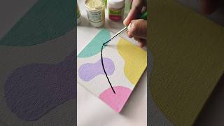 Paint with me 🎨🖌️ Abstract mini canvas painting ✨✨ art shorts colors drawing pastel [upl. by Sorkin]