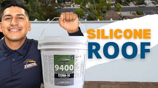 I Applied A SILICONE ROOF On This Sunroom EASY Step by Step [upl. by Glarum383]