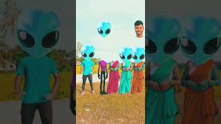 purple red blue saree bhabhi amp alien head matching With tu radha meri main shyam tera song vs 😄 [upl. by Nyrehtac988]