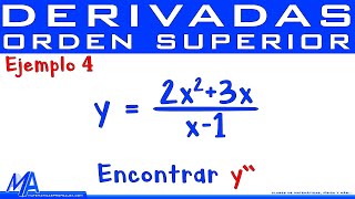 Derivadas de orden superior  Ejemplo 4 Cociente [upl. by Yrek]