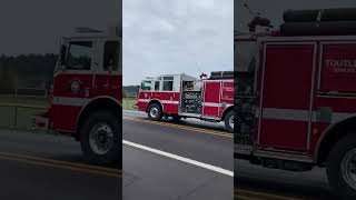 Cowlitz County Fire District 3 Engine 31 responding to a Residential Chimney Fire [upl. by Adrahc58]