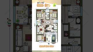 30’× 45’ House Plan with Car Parking 30 by 45 Home Plan 3045 House Design East Facing 3BHK Home [upl. by Koloski]