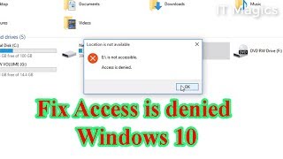 Access is denied in windows 10 fix Local drive is not accessible [upl. by Anehs]