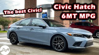 2022 Honda Civic Hatch 6MT – MPG Test  Realworld Highway Fuel Economy and Range [upl. by Mcgrody72]