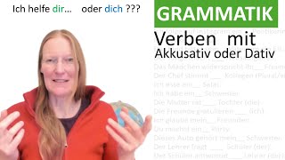 Verben mit Akkusativ oder Dativ  B1  2024  deutsch lernen  learn German [upl. by Tnomel567]