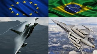 Eurofighter Typhoon UE vs Gripen NG Brasil [upl. by Atinad]